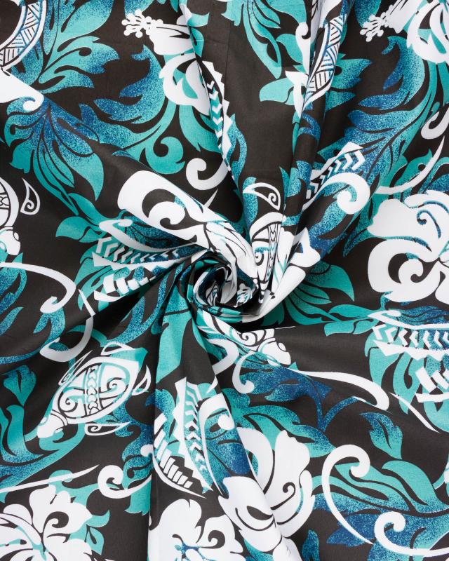 Polynesian fabric ANAE Black - Tissushop